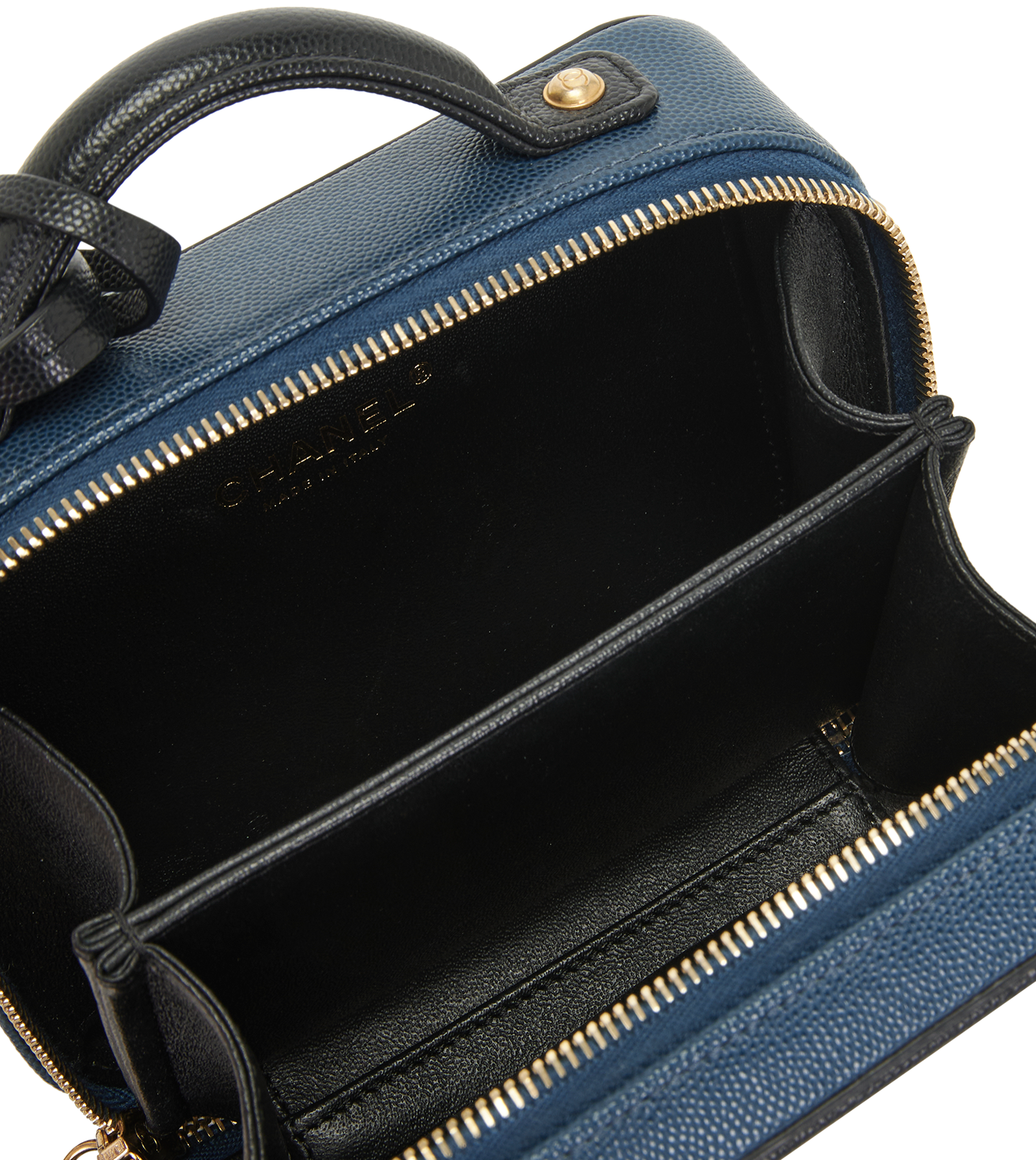Small Filigree, &pound;2,600, Handbags, Black/Navy, Caviar Leather, Other view